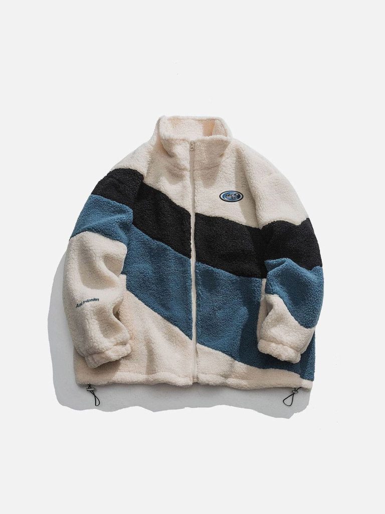 Aelfric Eden Three-color Patchwork Sherpa?Coat