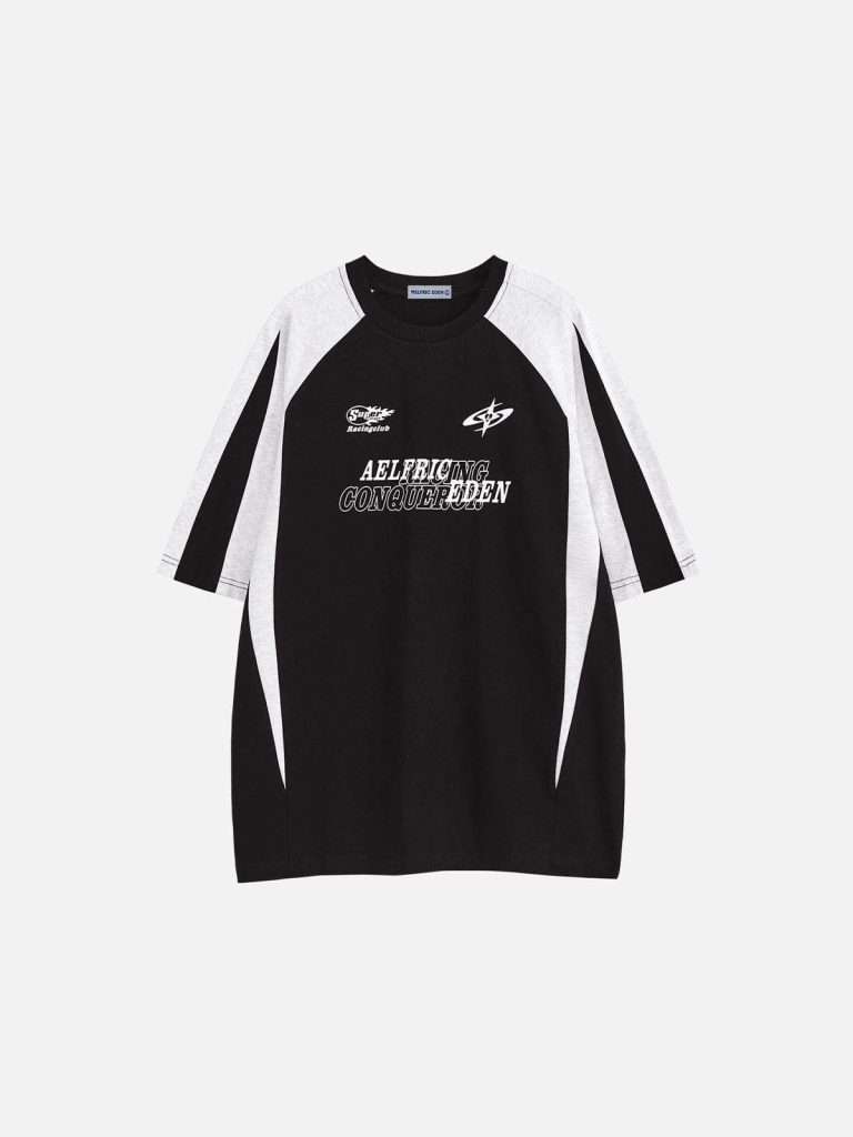 Aelfric Eden Color Blocking Racing Graphic Tee
