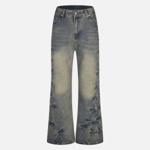 Aelfric Eden Washed Texture Flare Jeans