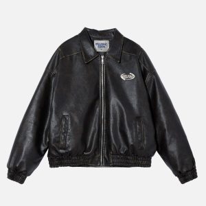 Aelfric Eden Faux Leather Cropped Jacket