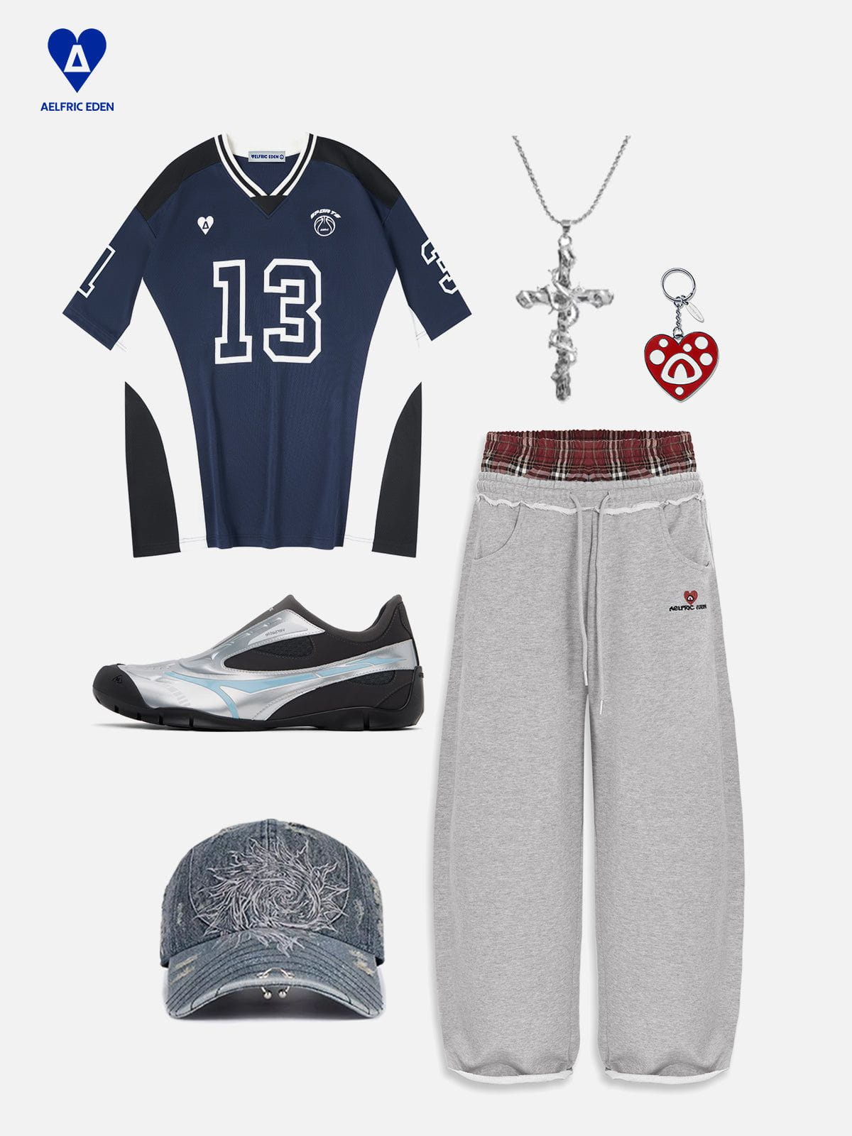 Aelfric Eden Sport-Infused Baggy Sweatpants & Sports Tee - Image 13