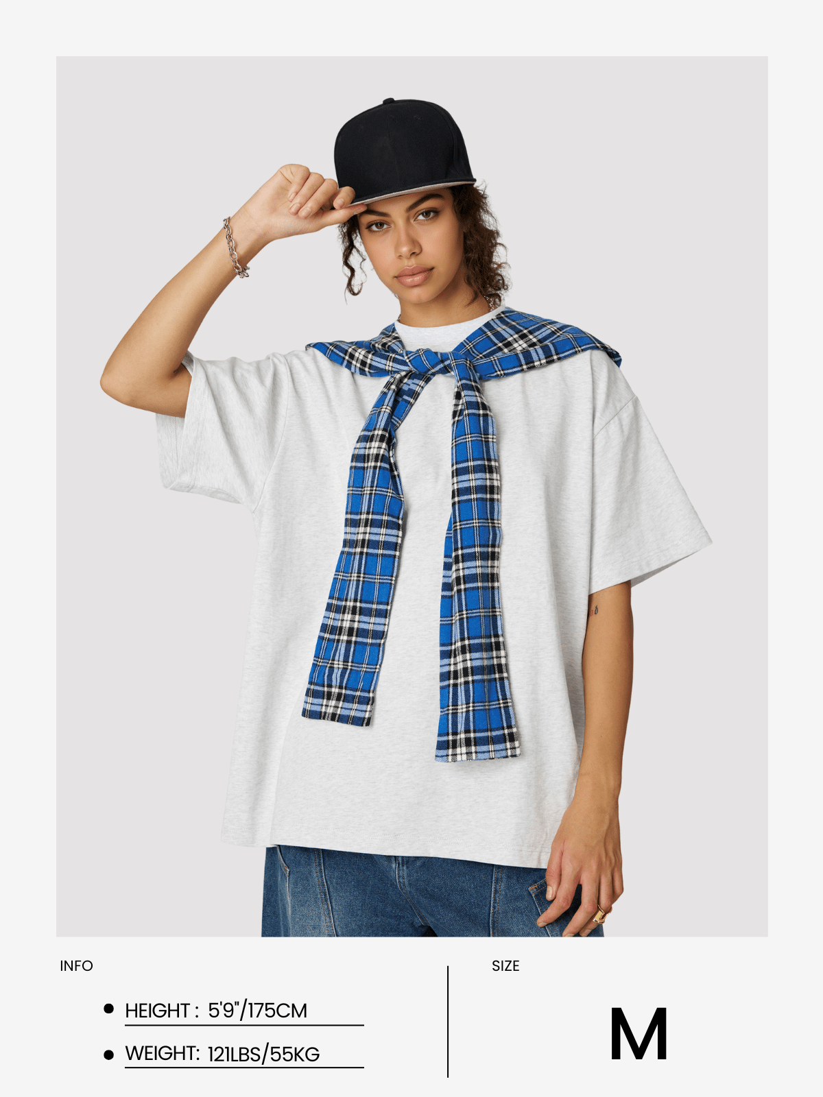 Aelfric Eden Plaid Detachable Hooded Tee - Image 12