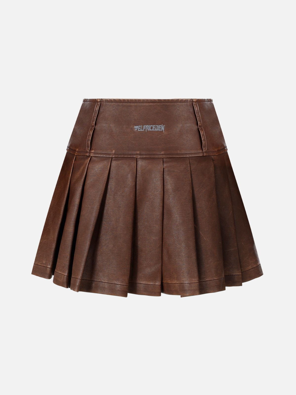 Aelfric Eden Heart Belt Faux Leather Pleated Skirt - Image 4