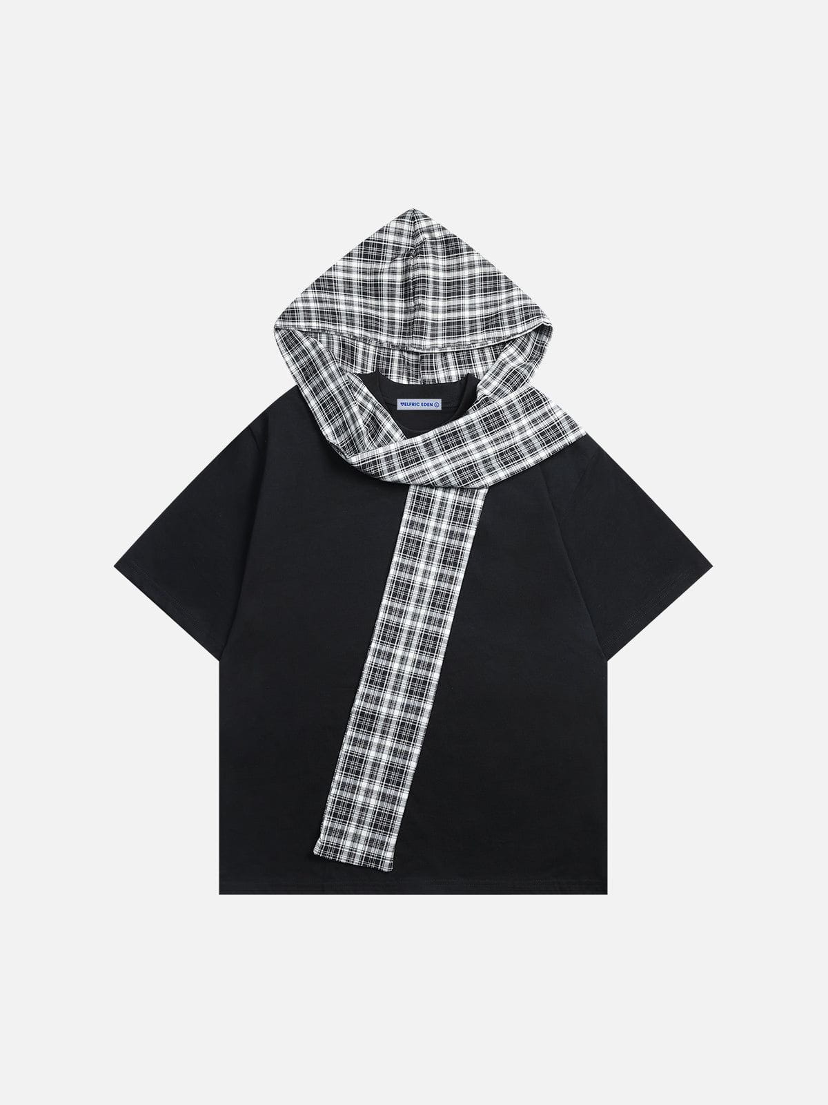 Aelfric Eden Plaid Detachable Hooded Tee - Image 2