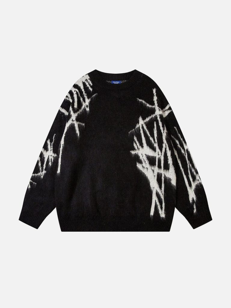 Aelfric Eden Irregular Graffiti Graphic Sweater