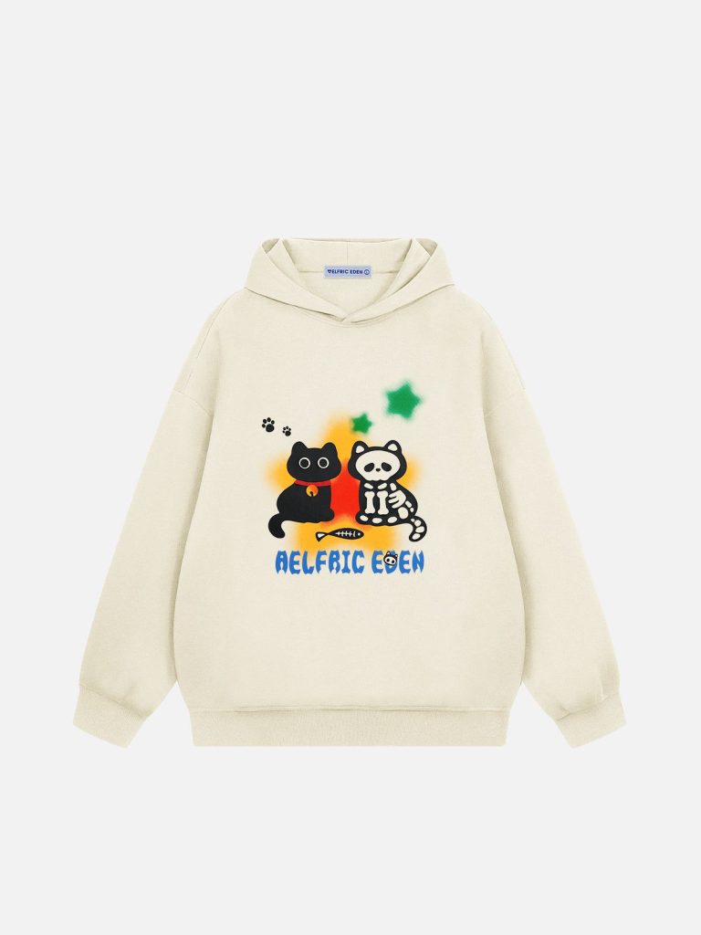 Aelfric Eden Kitten Graphic Pullover Hoodie