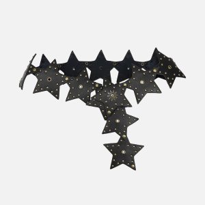 Faux Leather Star Belt