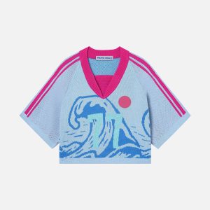 Aelfric Eden V-neck Make Waves Knit Jersey