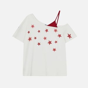 Aelfric Eden Star Graphic Off-The-Shoulder Tee
