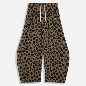 Aelfric Eden Leopard Print Super Baggy Barrel Sweatpants