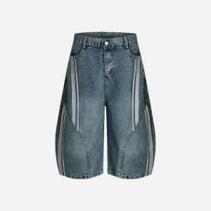 Aelfric Eden Stripe Deconstruction Barrel Longline Jorts