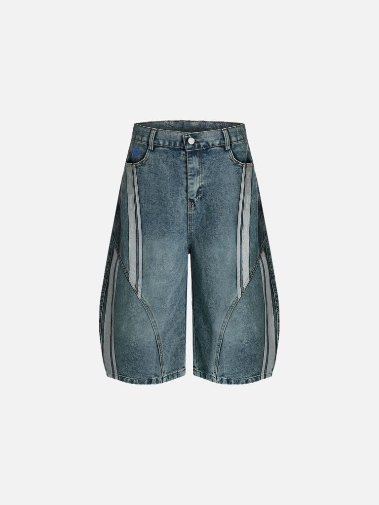 Aelfric Eden Stripe Deconstruction Barrel Longline Jorts