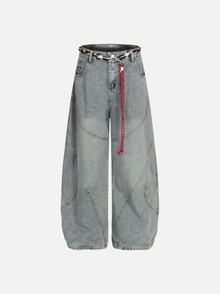 Aelfric Eden Rope Washed Baaggy Barrel Jeans