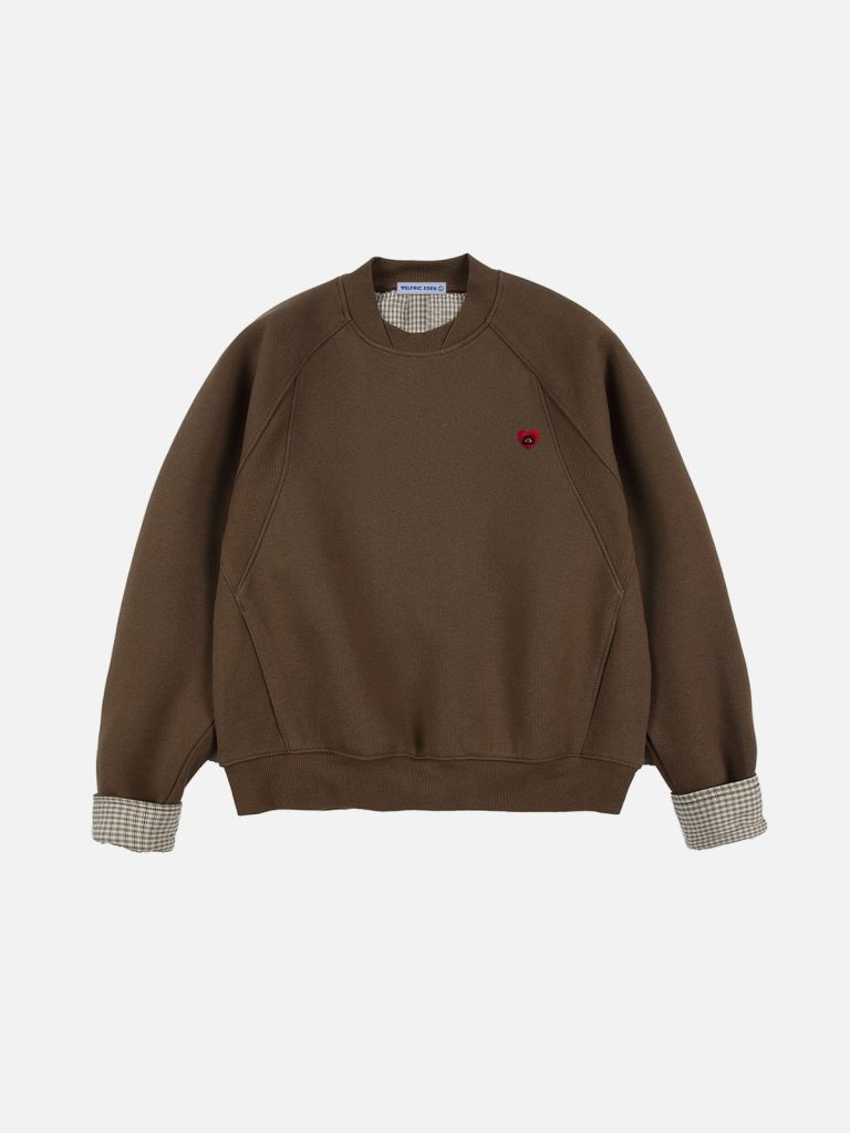 Aelfric Eden Plaid Patchwork Boxy Sweatshirt