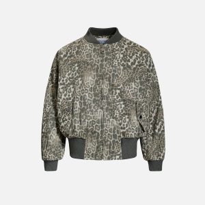 Aelfric Eden Leopard Bomber Jacket