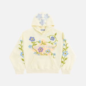 [Pre-Order]Aelfric Eden Beaded Floral Eden Star Pullover Hoodie
