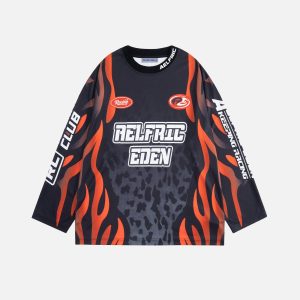 Aelfric Eden Flame Leopard Long Sleeve Tee
