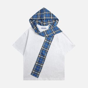 Aelfric Eden Plaid Detachable Hooded Tee