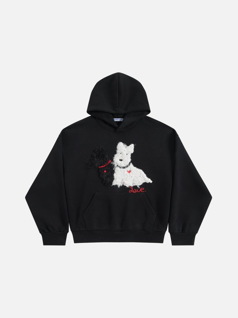 Aelfric Eden Embroidery Puppy Pullover Hoodie