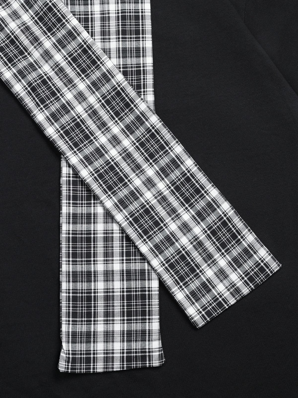 Aelfric Eden Plaid Detachable Hooded Tee - Image 9