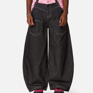 Aelfric Eden Plaid Super Baaggy Barrel Jeans
