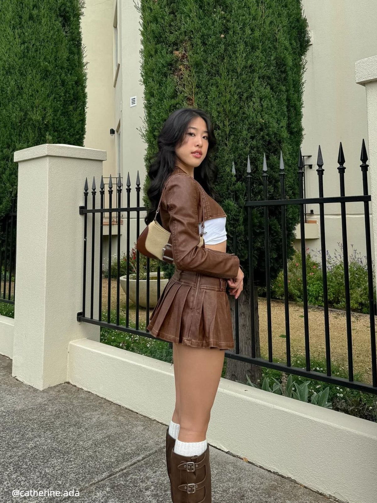 Aelfric Eden Heart Belt Faux Leather Pleated Skirt - Image 8