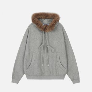Aelfric Eden Plush Patchwork Pullover Hoodie
