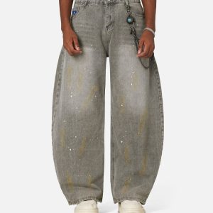 Aelfric Eden Ink Splash  Super Baaggy Barrel Jeans